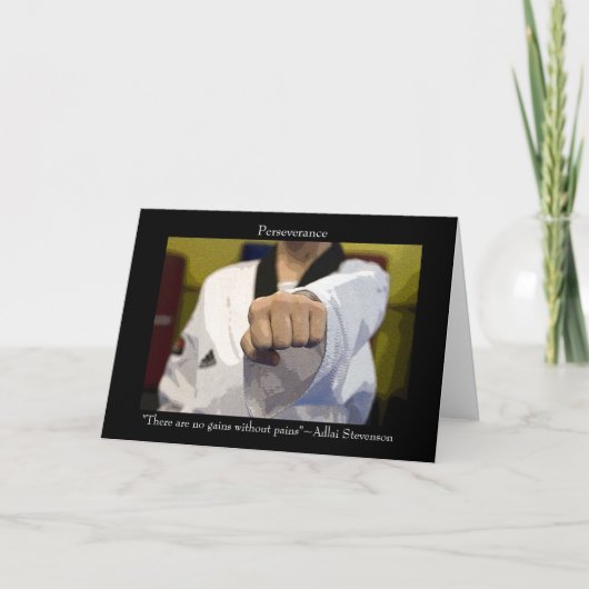 Martial Arts Perseverance Inspirerend Kaart (Voorkant)