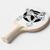 Martial Arts Ping Pong Paddle Tafeltennisbatje (Voorkant Gekanteld)