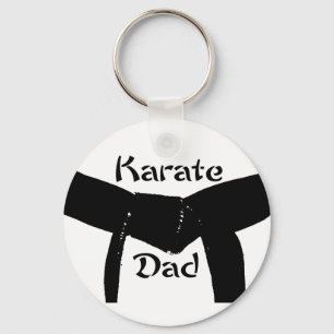 Martial Arts Plain Black Belt Karate Dad Sleutelha Sleutelhanger