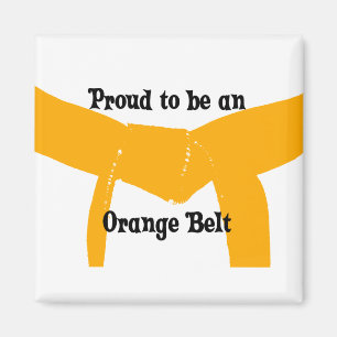 Martial Arts Proud als Oranje gordel Magneet