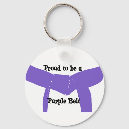Martial Arts Proud als Paarse gordel Sleutelhanger (Voorkant)