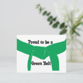 Martial Arts Proud om een groene gordel te worden Briefkaart (Staand voorkant)