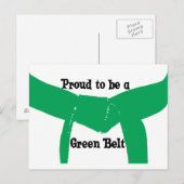 Martial Arts Proud om een groene gordel te worden Briefkaart (Voorkant / Achterkant)