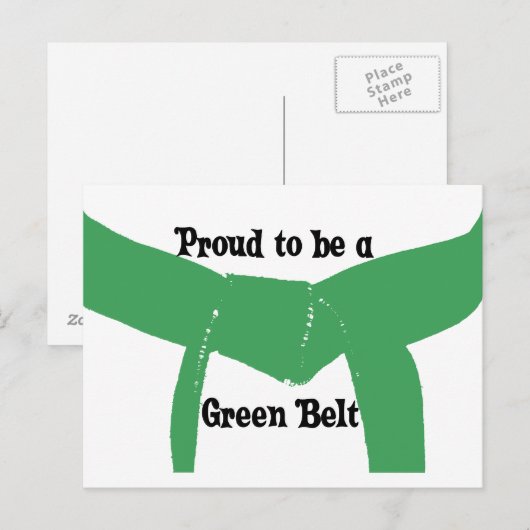 Martial Arts Proud om een groene gordel te worden Briefkaart (Voorkant / Achterkant)