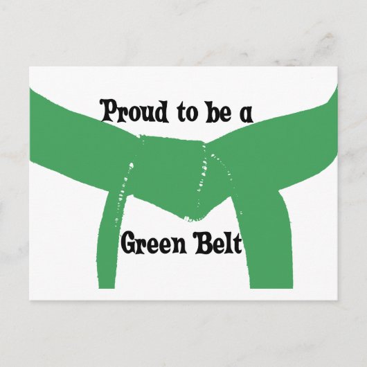 Martial Arts Proud om een groene gordel te worden Briefkaart (Voorkant)
