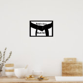Martial Arts Proud om een Poster met zwarte gordel (Keuken)