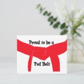 Martial Arts Proud om een rode gordel te worden Briefkaart (Staand voorkant)