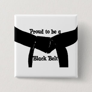Martial Arts Proud om een zwarte gordel Button te