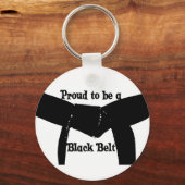 Martial Arts Proud om een zwarte gordel Sleutelhan Sleutelhanger (Voorkant)