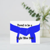 Martial Arts Proud tot lichtblauwe gordel Briefkaart (Staand voorkant)