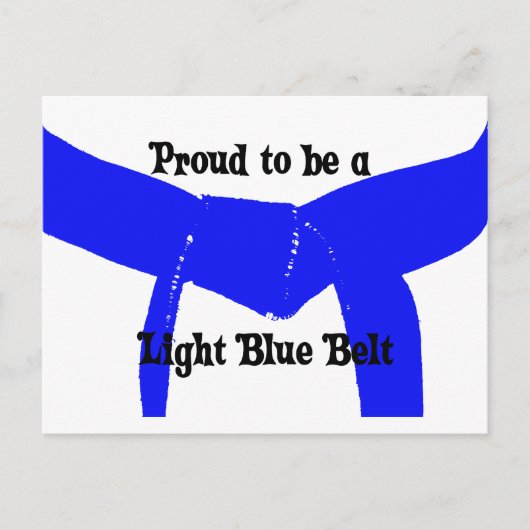 Martial Arts Proud tot lichtblauwe gordel Briefkaart (Voorkant)