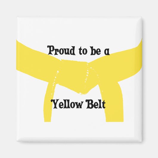 Martial Arts Proud'a Yellow Belt Magneet (Voorkant)