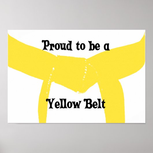 Martial Arts Proud'a Yellow Belt Poster (Voorkant)