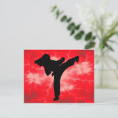 Martial Arts Red Lightning Briefkaart (Staand voorkant)