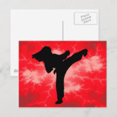 Martial Arts Red Lightning Briefkaart (Voorkant / Achterkant)