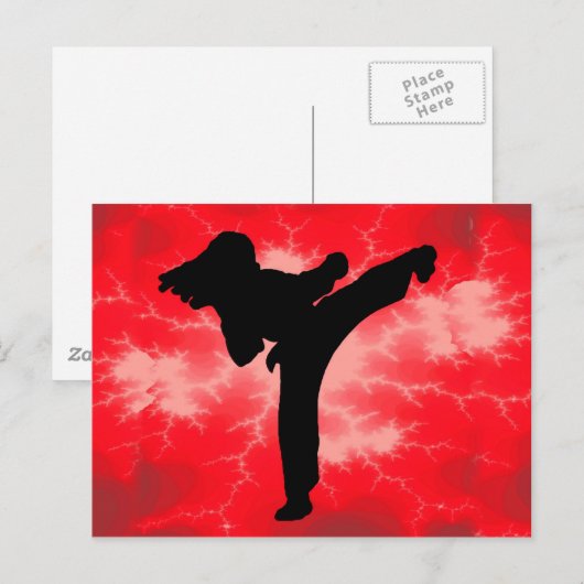 Martial Arts Red Lightning Briefkaart (Voorkant / Achterkant)