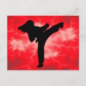Martial Arts Red Lightning Briefkaart (Voorkant)