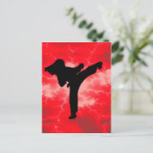 Martial Arts Red Lightning Briefkaart (Staand voorkant)