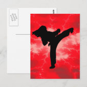 Martial Arts Red Lightning Briefkaart (Voorkant / Achterkant)