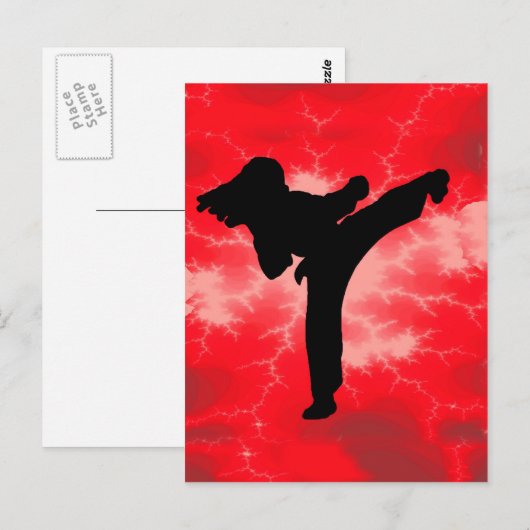Martial Arts Red Lightning Briefkaart (Voorkant / Achterkant)