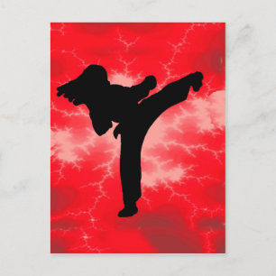 Martial Arts Red Lightning Briefkaart
