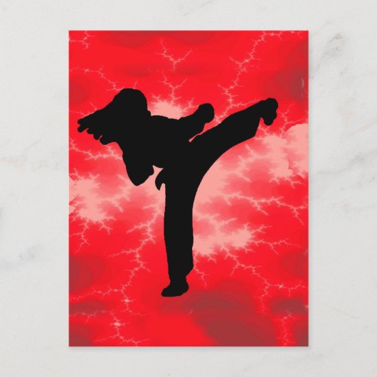 Martial Arts Red Lightning Briefkaart (Voorkant)