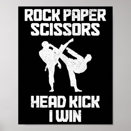 Martial Arts Rock Papier Schaar Taekwondo Karate Poster (Voorkant)
