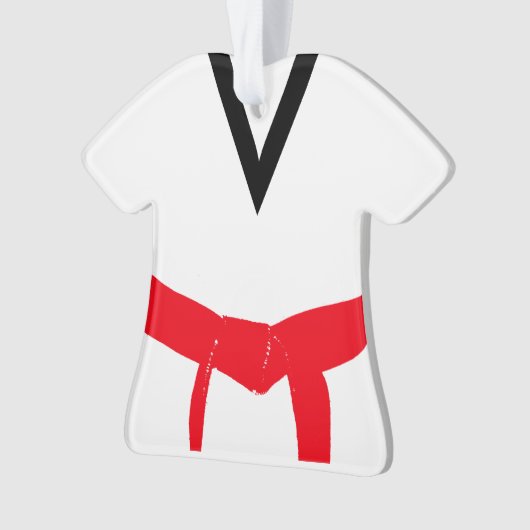 Martial Arts Rode Belt Uniform Ornament (voorkant)