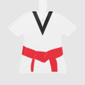 Martial Arts Rode Belt Uniform Ornament (voorkant)