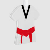 Martial Arts Rode Belt Uniform Ornament (voorkant)