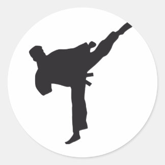 martial arts ronde sticker