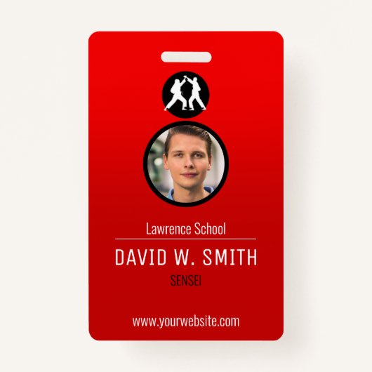 Martial Arts School Academy Institute Badge (Voorkant)