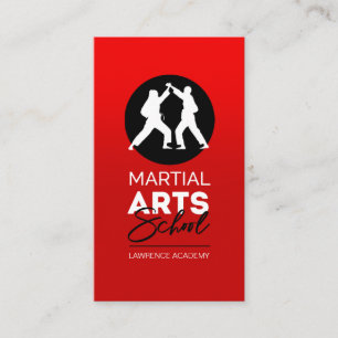 Martial Arts School Academy Institute Visitekaartje