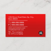 Martial Arts School Academy Institute Visitekaartje (Achterkant)