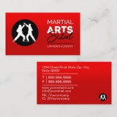 Martial Arts School Academy Institute Visitekaartje (Voorkant / Achterkant)