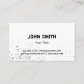 Martial Arts School Black Belt Master Visitekaartje (Achterkant)