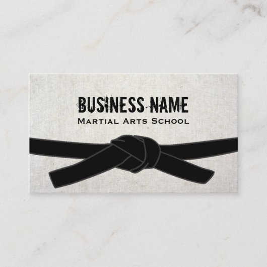 Martial Arts School Karate Dojo Black Belt Master Visitekaartje (Voorkant)