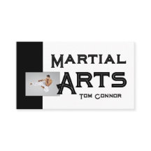Martial Arts School Karate Zwart & Wit Kaart