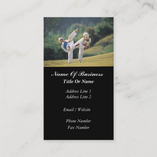 Martial Arts School Visitekaartje (Voorkant)