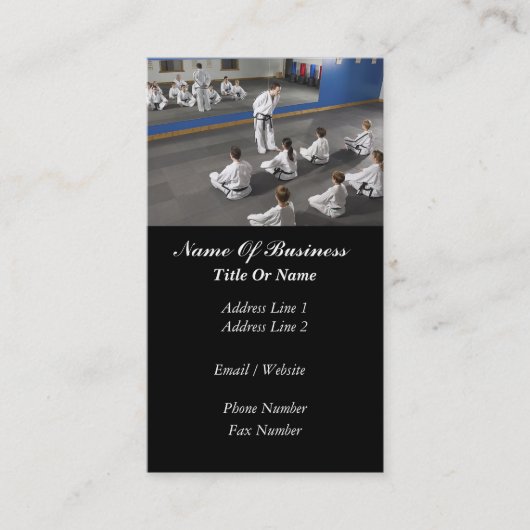 Martial Arts School Visitekaartje (Voorkant)