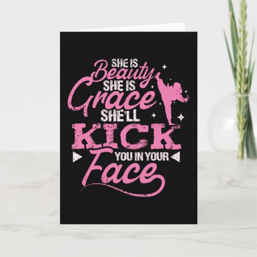 Martial Arts schoonheid en gratie Kaart (Voorkant)