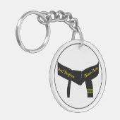 Martial Arts Second Degree Black Belt Sleutelhanger (Voorkant Links)