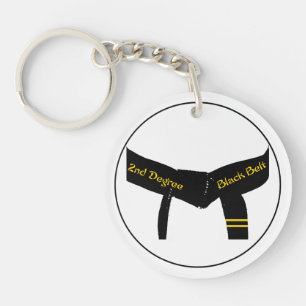 Martial Arts Second Degree Black Belt Sleutelhanger