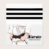 Martial Arts Sensei Black Belt Visitekaartje (Buitenkant ongevouwen)