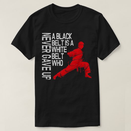 Martial Arts Shirt Taekwondo Karate A Black Belt I (Design voorkant)