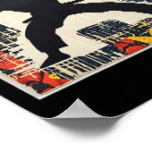 Martial Arts Silhouette Abstract Poster (Hoek)