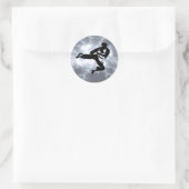 Martial Arts Silver Lightning man Ronde Sticker (Tas)