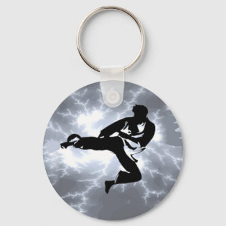 Martial Arts Silver Lightning man Sleutelhanger