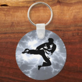 Martial Arts Silver Lightning man Sleutelhanger (Voorkant)