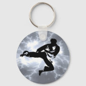 Martial Arts Silver Lightning man Sleutelhanger (Voorkant)